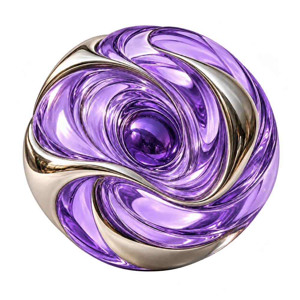 An acoustic sculpture of glass and silver